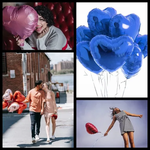 Vista 6 de Globos rosados en forma de corazón de 10 pulgadas para cumpleaños, boda, compromiso, día de San Valentín, decoración de fiesta, suministros