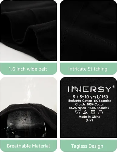 Vista 5 de INNERSY Ropa interior de algodón para niñas de 8 a 16 años, paquete de 3