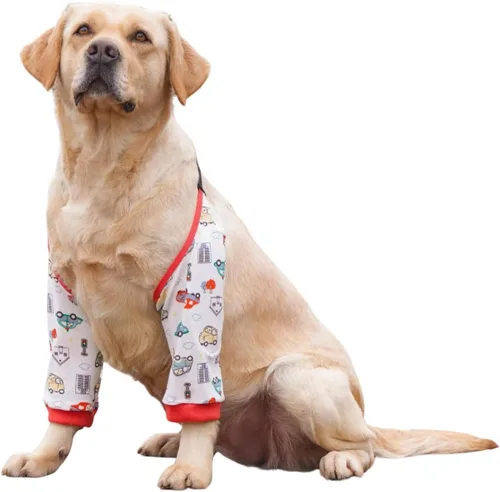 Vista 14 de Protector de codo para perro, coderas con almohadilla de malla para perros medianos y grandes para evitar lamer heridas (automóvil, 4XL)