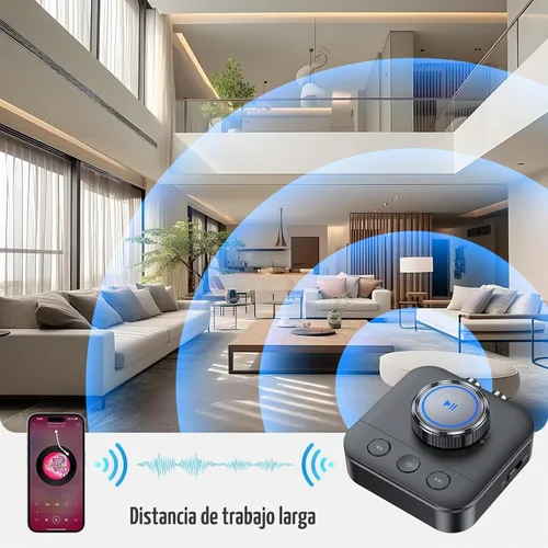Vista 7 de Receptor Bluetooth para estéreo casero, adaptador RCA Bluetooth para óptica