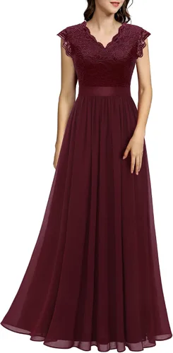 Vista 22 de Dressystar - Vestido de dama de honor, sin mangas, con cuello en V, para fiesta de boda