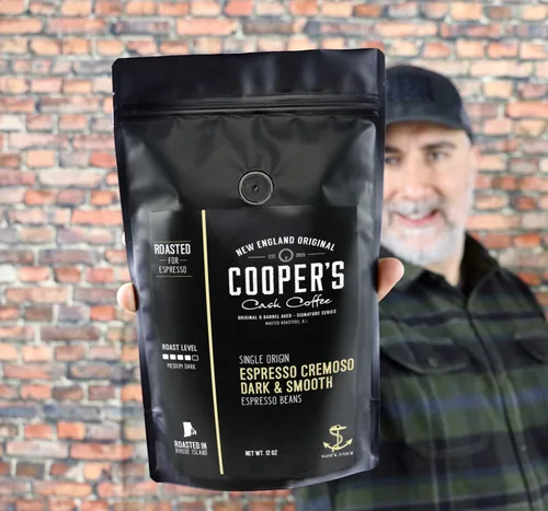 Vista 7 de Granos de café molido expreso Café brasileño fuerte, suave y cremoso de tostado medio oscuro de origen único, bolsa de 12 onzas por The Master
