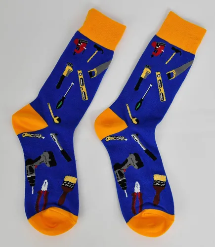 Vista 8 de ARAD Calcetines de martillo para hombres y mujeres, ropa con temática de herramientas locas