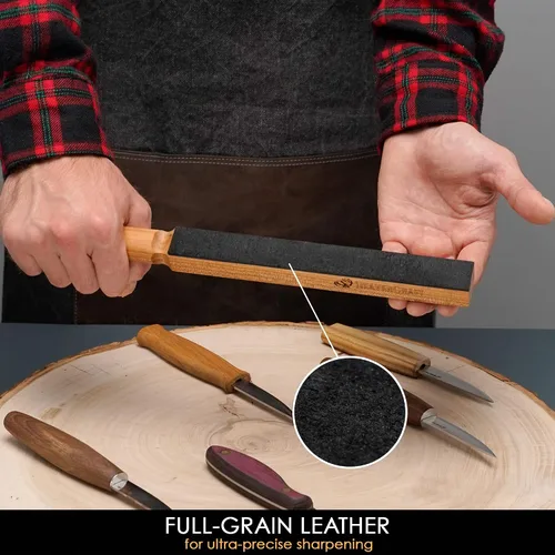 Vista 3 de BeaverCraft LS8 Leather Strop LS2P11 - Kit de cuero para afilar cuchillos
