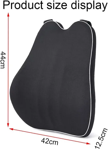 Vista 7 de Soporte lumbar de coche cojín de espuma viscoelástica con alivio del dolor de espalda para Ceed/GT/SW/PRO Cerato Venga Carens Soul 1 unids negro