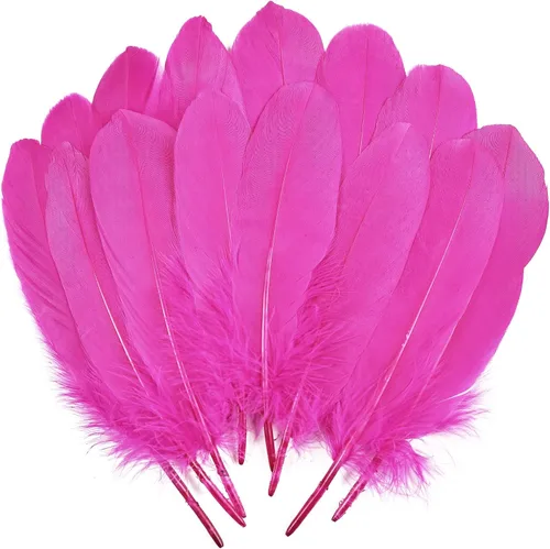 Vista 12 de THARAHT 120 plumas de ganso azul aguamarina naturales a granel de 6-8 pulgadas 5.9-7.9 in para manualidades, bricolaje, cosplay, boda, fiesta