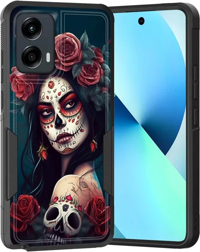 Vista 122 de para Moto G Play 4G 2024, funda de dos capas híbrida resistente y a prueba de golpes, PC duro + silicona suave protectora para Motorola Moto G Play