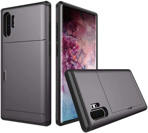 Vista 8 de Funda protectora de silicona ultra fina a prueba de golpes con doble capa protectora para tarjetas de crédito, ranura para tarjetas