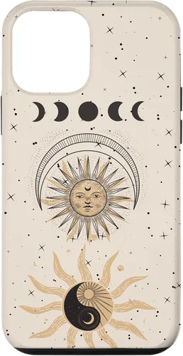 Vista 16 de Mystical Tarot Card Aesthetic Sun Moon Phases Yin Yang Space Case for iPhone 17