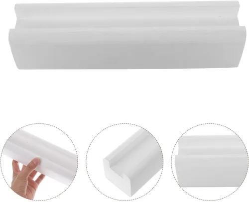 Vista 8 de Uonlytech Soporte de espejo de cuerpo completo de madera para espejo de cuerpo completo, soporte de pie para el hogar, 11.8 x 3.1 in