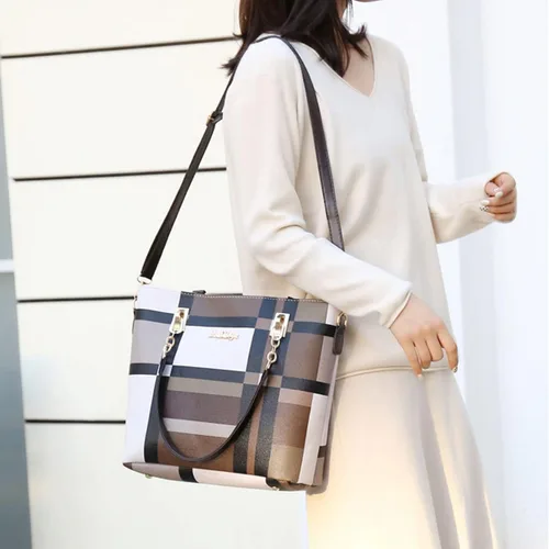 Vista 7 de XingChen 6 bolsas de mano de poliuretano para mujer, bolso de hombro, bolso cruzado, bolso de mano, bolso de mano, bolso de mano con asa superior