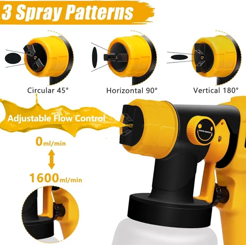 Vista 3 de Pulverizador de pintura inalámbrico para batería DEWALT de 20V (batería no incluida), pulverizadores de pintura inalámbricos para interiores