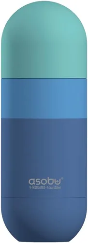 Vista 9 de Asobu Orb - Botella de agua de viaje con aislamiento de doble pared de acero inoxidable, 14 onzas (negro)