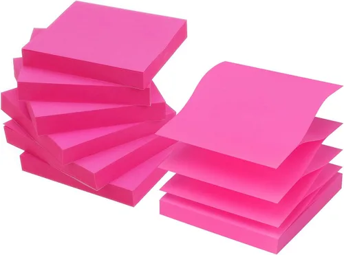 Vista 9 de Early Buy Notas adhesivas emergentes de 3x3, recargas de notas autoadhesivas de color sólido, 6 blocs, 100 hojas/bloc (Azul) Diseño recargable