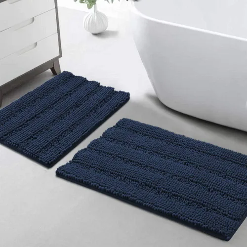Vista 38 de Turquoize Alfombra de baño de chenilla de lujo para baño, extra absorbente, alfombra de ducha de microfibra antideslizante para baño, alfombra Aqua