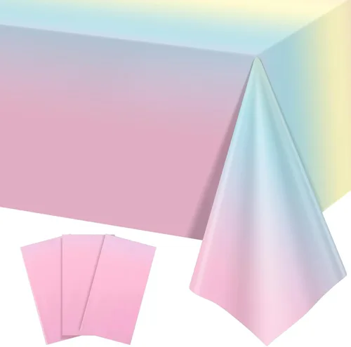 Vista 9 de Paquete de 3 manteles de plástico desechables para cumpleaños de 40 años, color negro y dorado Mantel rectangular impermeable para cumpleaños, 40