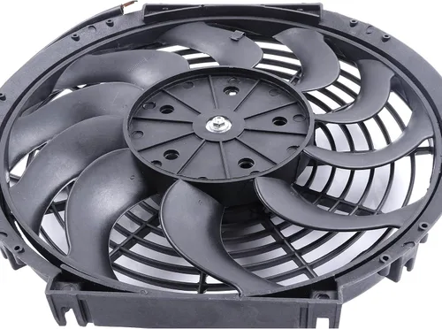 Vista 3 de OCPTY Reemplazo de 12 pulgadas universal delgado ventilador Push Pull Radiador eléctrico Enfriamiento 12V Kit de montaje plástico negro Radiator