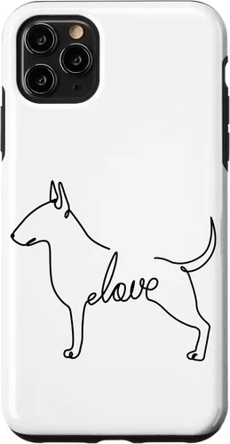 Vista 13 de Bull Terrier Love Bully Dog Love Single Line Art Sketch Case for iPhone 17