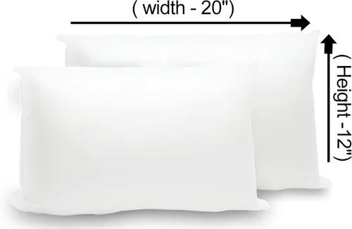Vista 7 de Ramanta Home Juego de 2 cojines de 12 x 20 pulgadas – Almohadas blancas para sofá o cama, relleno de cojín de funda