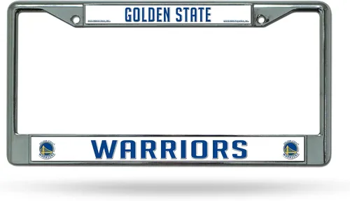 Vista 6 de Rico Industries NBA Basketball Premium 12" x 6" Chrome Frame with Plastic Inserts - Car/Truck/SUV Automobile Accessory