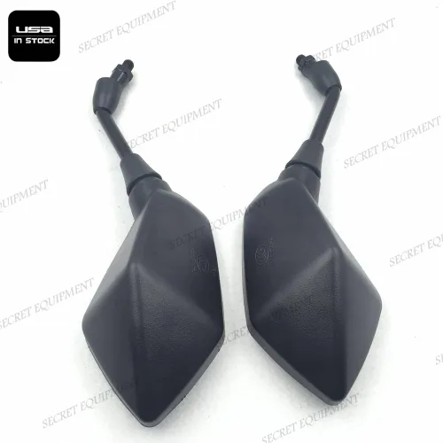Vista 3 de semt- motocicleta negro izquierda y derecha Retrovisor Espejos para Kawasaki Z1000 Z750 KLE VERSYS 650 ZRX1100 ZRX1200 er6b/ER-6 N Zephyr 1100/750