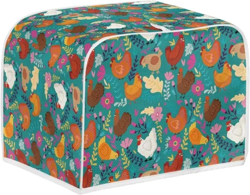 Vista 20 de doginthehole Cubierta para tostadora de libélula para cocina, fundas de electrodomésticos pequeños, estilo bohemio, para microondas, tostadora
