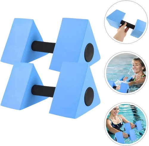 Vista 3 de Mancuernas de agua, 2 unidades, pesas de agua, barras de mano, ejercicios aeróbicos acuáticos, mancuernas de espuma para piscina, accesorios