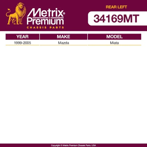Vista 3 de Metrix Premium Barra estabilizadora delantera izquierda Link K80158 para Ford Probe 1993-1997, Mazda CX-7 2007-2012, Mazda MX-5 Miata 2006-2014
