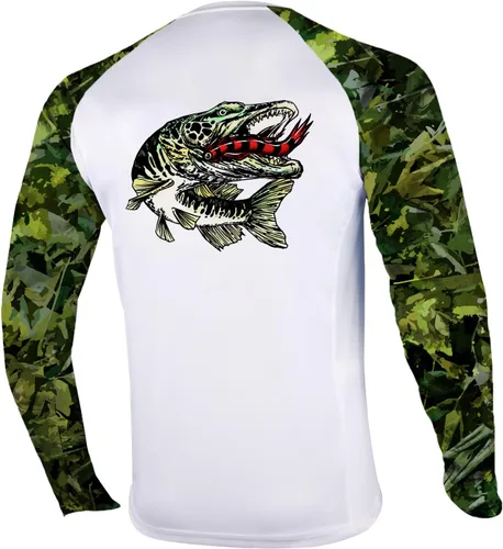 Vista 16 de Palmyth - Camiseta de pesca para hombre, con manga larga, protección solar ultravioleta FPU 50+, con bolsillo