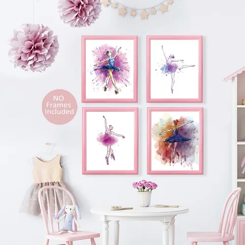 Vista 2 de MTL HOE Impresiones artísticas de ballerina, decoración de pared de bailarina y arte de pared de bailarinas, regalos perfectos para los amantes