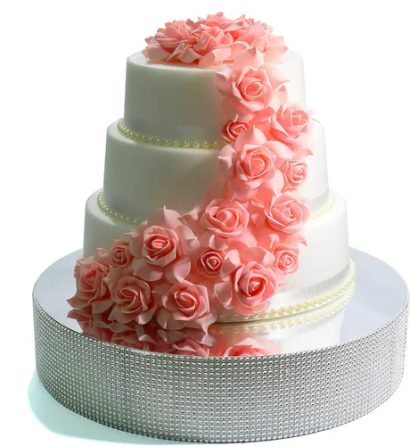 Vista 10 de Cakebon Soportes para tartas, color plateado de 12 pulgadas con diamantes de imitación para pasteles y pasteles, espuma de poliestireno ligera