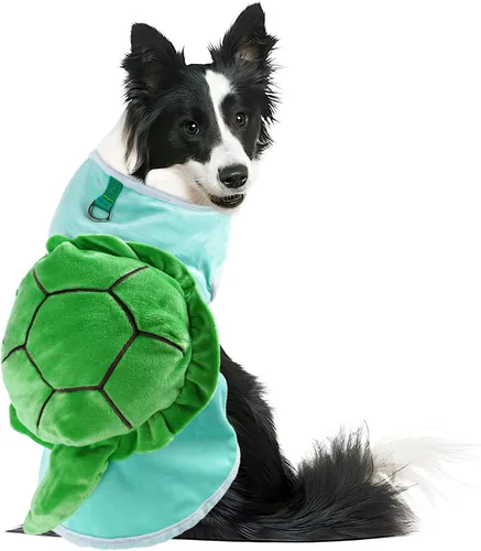 Vista 9 de NACOCO Disfraz de vaquero de Halloween para perro, ropa para mascotas, disfraces con sombrero para perro y gato, color azul (S)