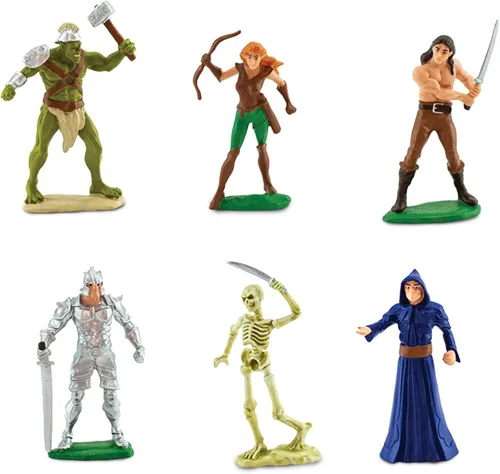 Vista 2 de Safari Ltd. Heroes and Monsters Designer TOOB - 6 mini figuras de fantasía - Juego de juguetes de fantasía para niños, niñas y niños a partir de 3