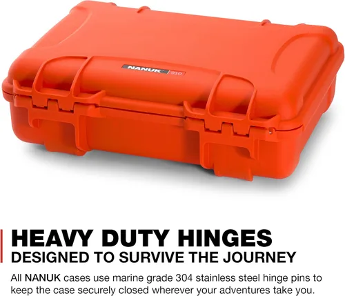 Vista 8 de NANUK 910 Estuche rígido impermeable con inserto de espuma para DJI Mini SE Fly More Kit - Naranja, (910-MAVMSE3)