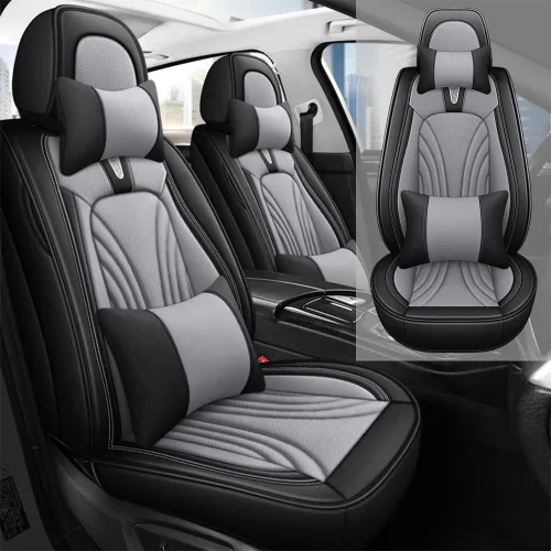 Vista 25 de Fundas de asiento de automóvil para Toyota Matrix 2003-2013, impermeables, de piel sintética, compatibles con bolsas de aire, fundas protectoras