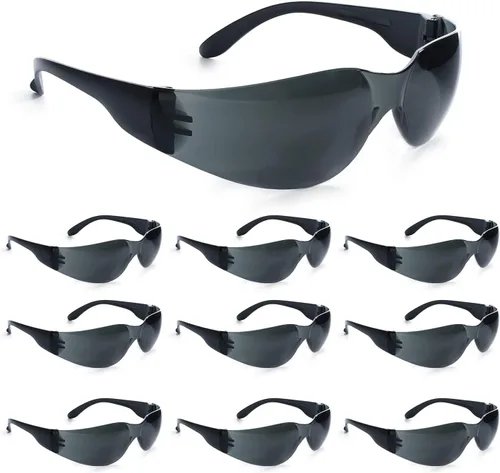 Vista 9 de amoolo Gafas de seguridad para hombres y mujeres, protección ocular transparente para trabajo, laboratorio, construcción