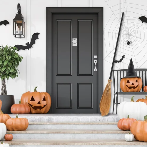 Vista 5 de Jetec Juego de sombrero de escoba de bruja de Halloween, sombrero negro con escoba de 39.4 pulgadas, bruja maga realista para fiesta de Halloween
