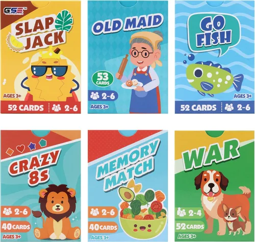 Vista 9 de GSE 6 Decks Juegos de cartas para niños pequeños, niños y niñas a partir de Multicolor