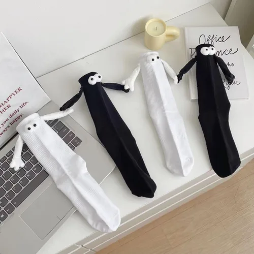 Vista 8 de SLOUFIOL Tomados de la mano Lindos calcetines de conexión magnética muñeca divertida Navidad cumpleaños regalos idea