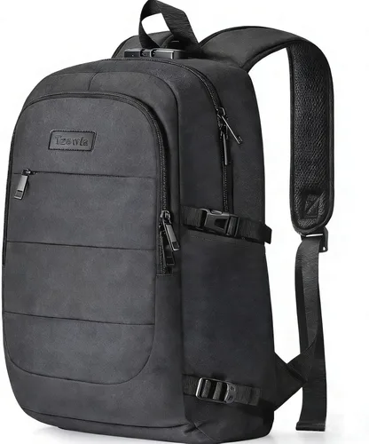 Vista 10 de Tzowla, mochila de viaje de negocios para computadora portátil de 15,6 a 17,3 pulgadas para mujeres, hombres y para regalar, A-Negro