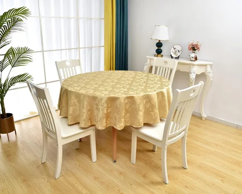 Vista 29 de Romanstile Mantel rectangular de jacquard de primavera, impermeable, diseño floral de damasco, manteles decorativos de tela pesada para cenas