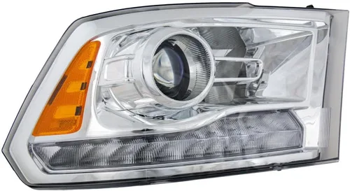 Vista 6 de Conjunto de faros delanteros para Dodge Ram 1500/2500/3500 2013 2014 2015 lado del conductor Halógeno Tipo de proyección Lente transparente