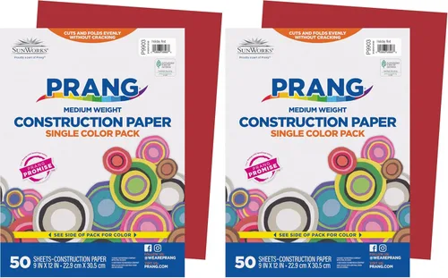 Vista 12 de Prang (Formerly SunWorks) Papel de construcción, naranja, 9 x 12 pulgadas, 50 hojas, (paquete de 2)