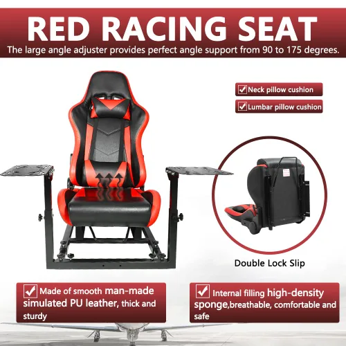 Vista 8 de Supllueer Flight Games JoystickHotas Mount with Seat fit Thrustmaster A10C Hotas Warthog Logitech X56 X52 Honeycomb Flight Simulation Controller,NO