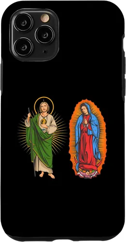Vista 29 de Funda para iPhone 16 Virgen de Guadalupe con San Judas Tadeo