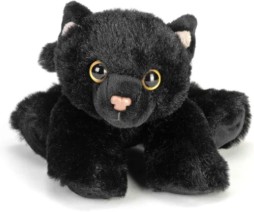 Vista 2 de Wild Republic - Peluche de gato negro, animal de peluche, juguete de peluche, regalos para niños, colección Hug'Ems, 7 pulgadas