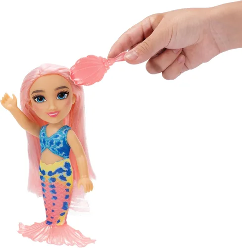 Vista 3 de Disney La Sirenita Caspia - Muñeca pequeña de 6 pulgadas con peine para el pelo