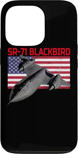 Vista 10 de SR-71 Blackbird in Action and Patriotic American Flag. Case for iPhone 17