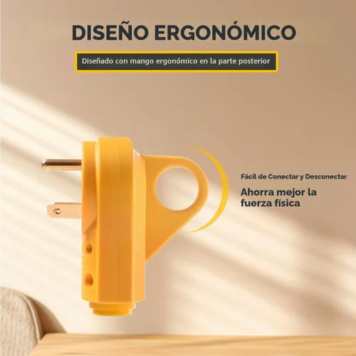 Vista 5 de NEMA TT-30P - Enchufe RV de 30 amperios, mango ergonómico macho de repuesto resistente de 125 V para RV, cámper, caravana, cable generador ETL