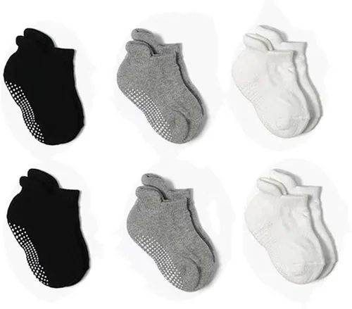 Vista 8 de Calcetines de algodón para bebés, calcetines de algodón para niños y niñas, de corte bajo para bebés